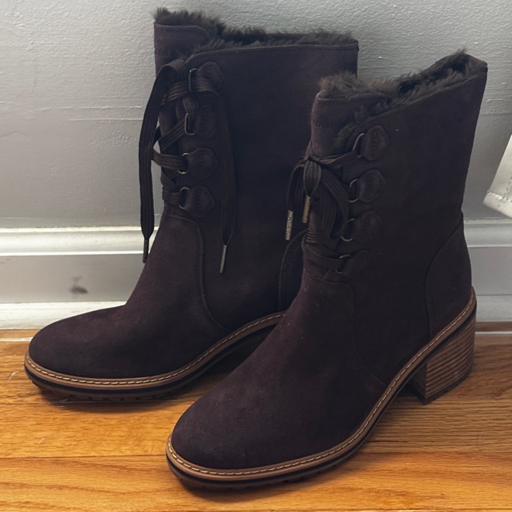 Timberland Purple Suede Winter Boots, Size 8